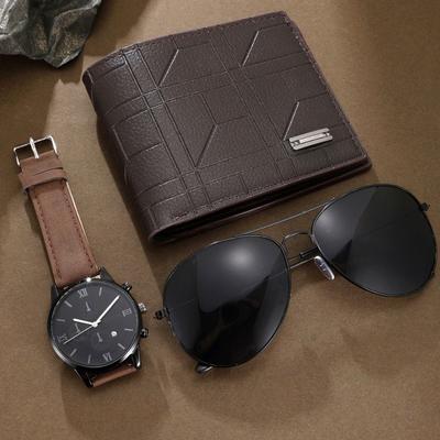 TEMU 1pc Men's Leather Wallet With Multiple Card Slots - Foldable Design, Casual Use, , Open Closure, Valentine's Day Gift For Father Boyfriend Husband Image