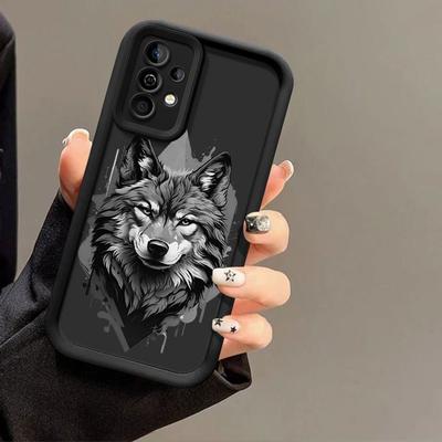 TEMU Animal Wolf Trendy Fasion Phone Case For Galaxy A04 A05 A05s A06 A13 A14 A22 A23 A24 A25 A32 A33 A34 A35 A52 A53 A54 A55 A73 4g 5g Shockproof Silicone Soft Cover Coque Simple Fundas Image