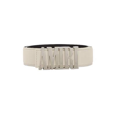 Nappa 4Cm Logo Belt - Natural - Amiri Belts