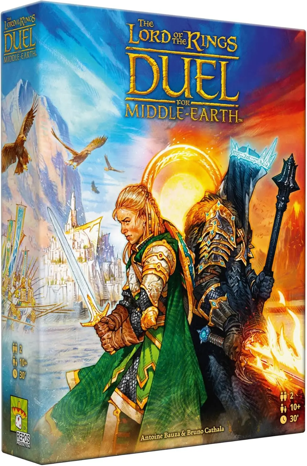 Duel for Middle-Earth Board Game Free promo card Strategy Game of Power for couple and Adults, Ages 14+, 2 Players, 30 Min