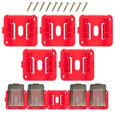 Battery Holder For Milwaukee M&18 18V Lithium Battery Can Be Fixed On The Wall Battery Splice Battery Mount Dock Holder