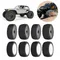 RC Front Rear Tires and Wheels with 12mm Hex for 1/10 RC Off Road Car Upgrade Parts Tires and Wheels with 12mm Hex