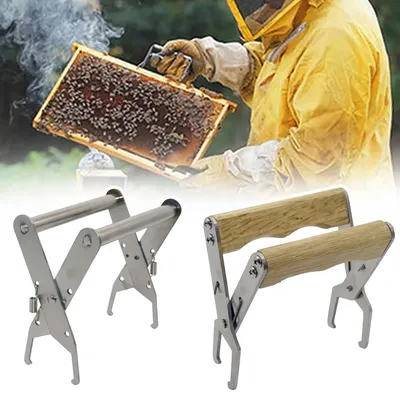 Bienenstock Rahmen Clips Edelstahl Holz Waben Milz Heber Imker Bienenstock Inspektion Erfassen Griff Image