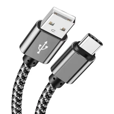 USB A auf Typ C Ladekabel 2A Schnellladegerät Nylon Datenkabel 1M 2M 3M für iPhone Android Huawei Image