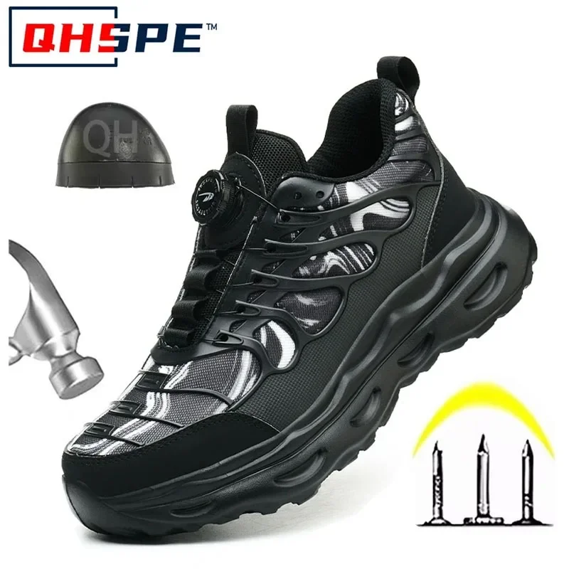 Mode Neue Stil Männer Arbeit Sicherheits Schuhe Größe 37-48 Pannensichere Unzerstörbare schuhe Arbeit Turnschuhe Männer Stahl kappe Taktische Boot