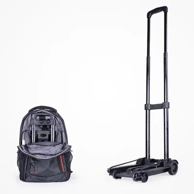 Folding Hand Truck Trolley ABS and Iron Small Folding Luggage Cart Portable Practical Versatile with 2 Wheels for Carrying