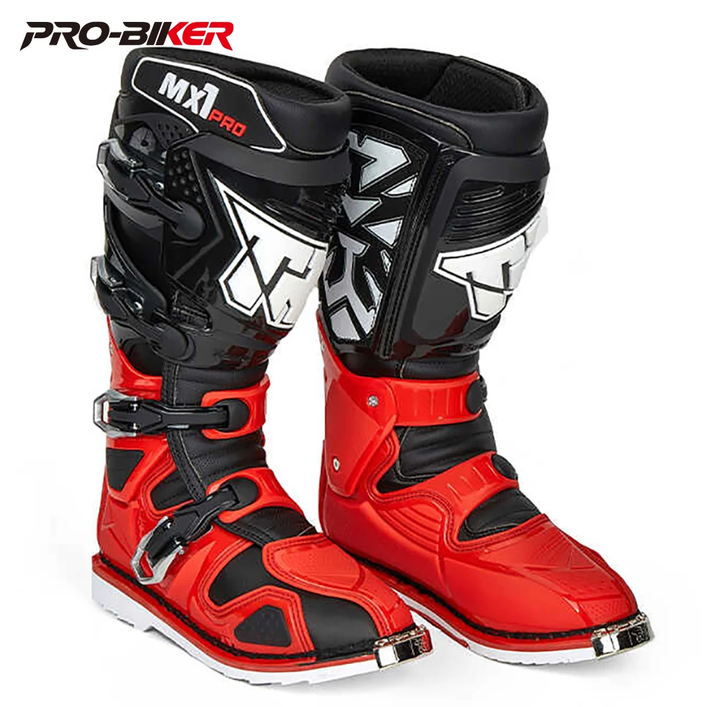 Männer Motorrad Stiefel Moto Racing Motocross Off-Road Motorrad Crashproof Motorrad Schuhe Konsolidieren Stabilität Ritter Schuhe Image