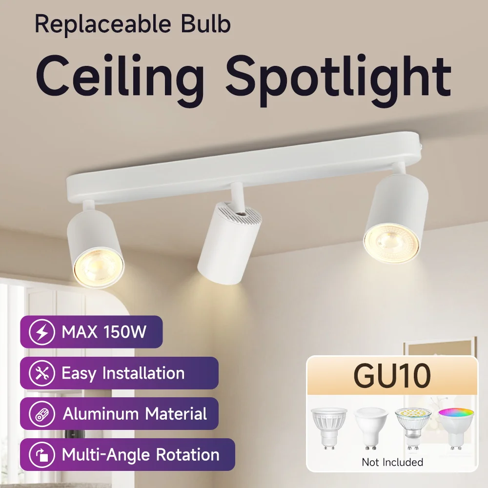 GU10 Led-strahler Austauschbare Glühbirne Schienenlicht 110 V 220 V Led Deckenbeleuchtung Innen für Wohnkultur Küche Leuchte Schienenlicht