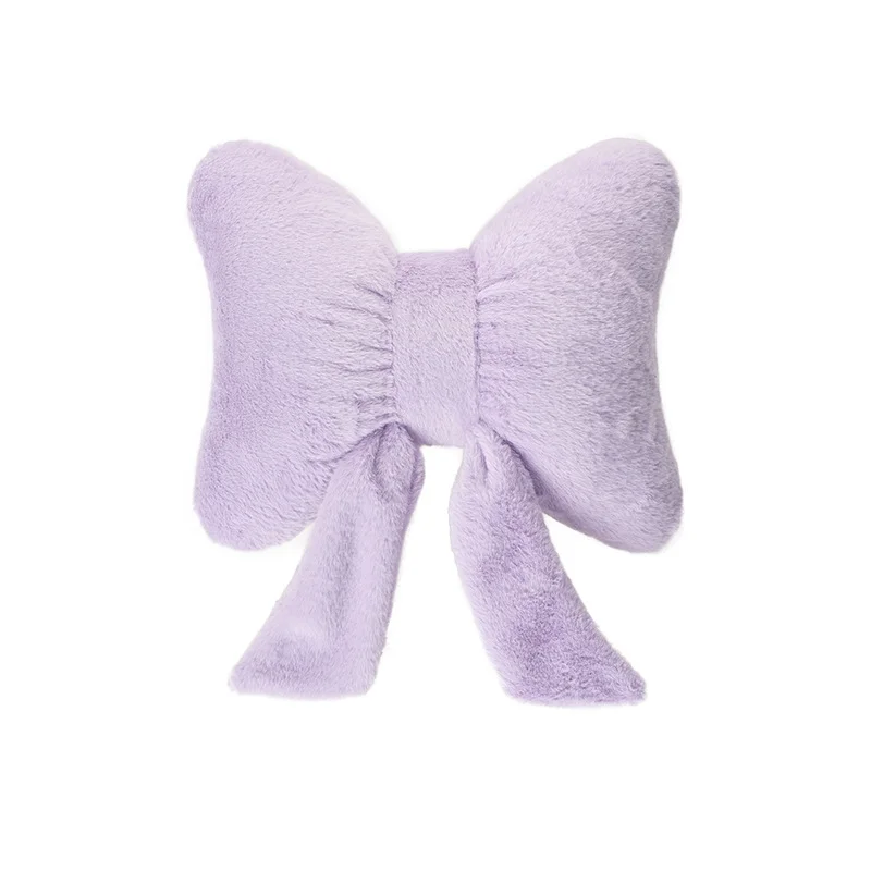 Modernes, lässiges Sofakissen, Wohnzimmer-Nachttischkissen, niedliche Schleifen, Rücken, Spitzenkante, kariertes, atmungsaktives Kissen Image