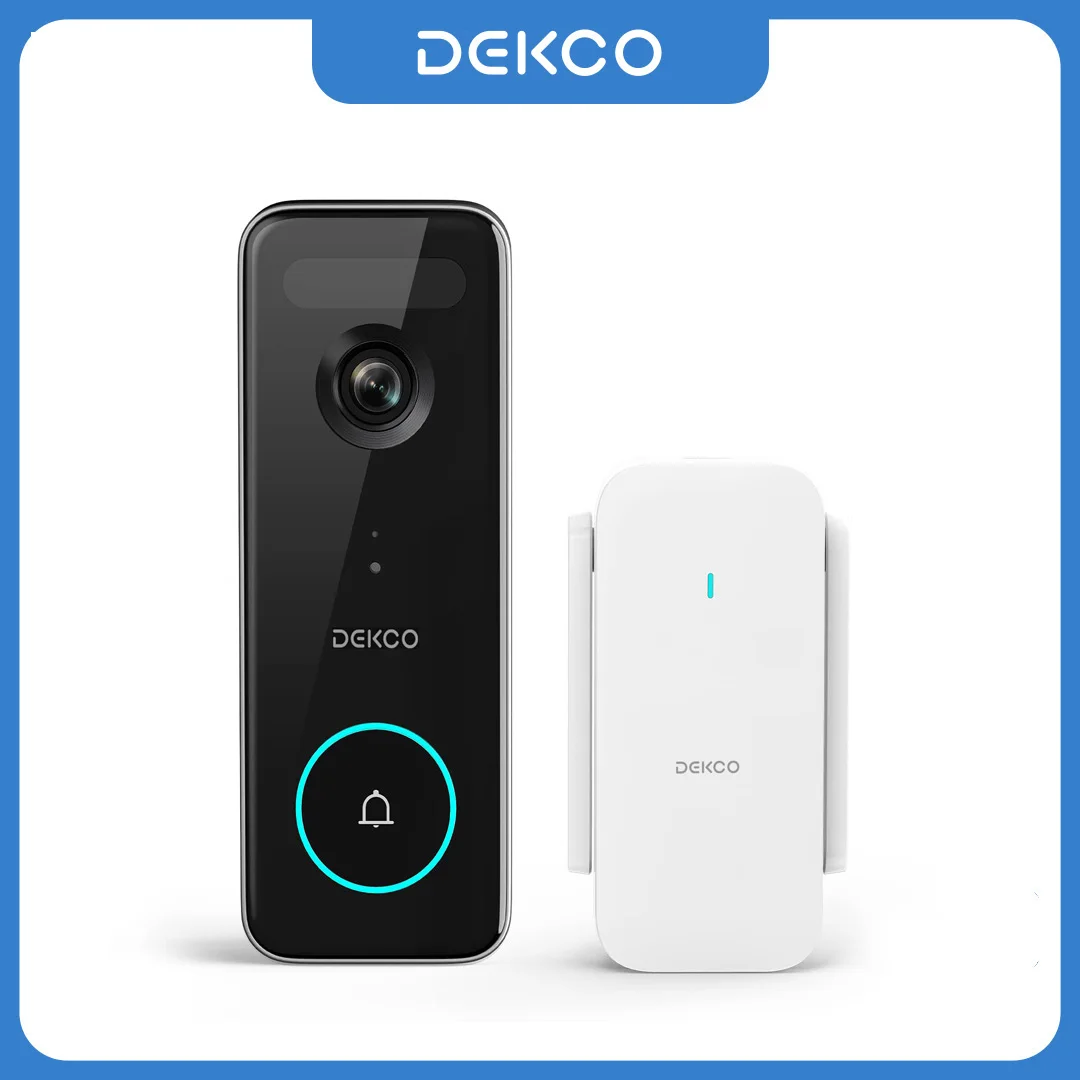 Dekco 5MP Ultra HD 2,4/5G WiFi Video Türklingel Außenkamera PIR Bewegungserkennung 2-Wege Audio Drahtlose Türklingel Unterstützung Alex Image