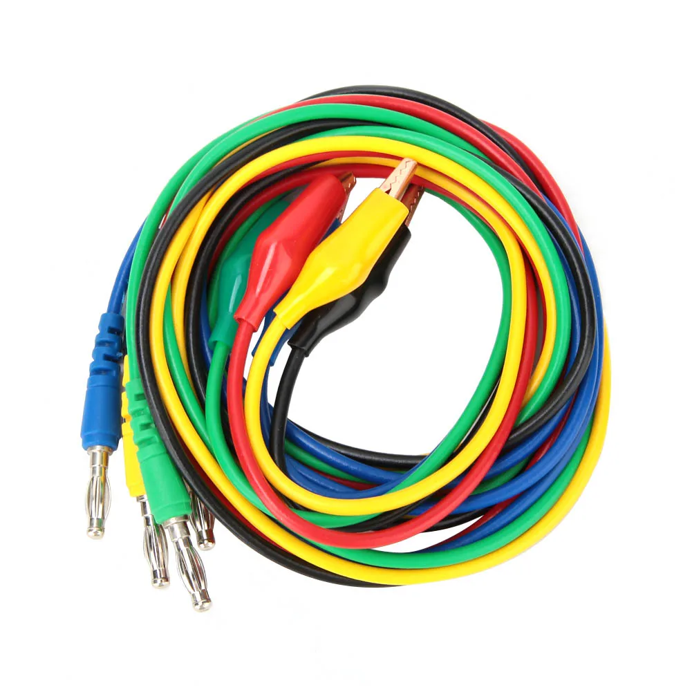 p1042 4 mm Bananenstecker auf 10 mm Krokodilklemme, Adapter, Sonde, Messleitungskabel Image