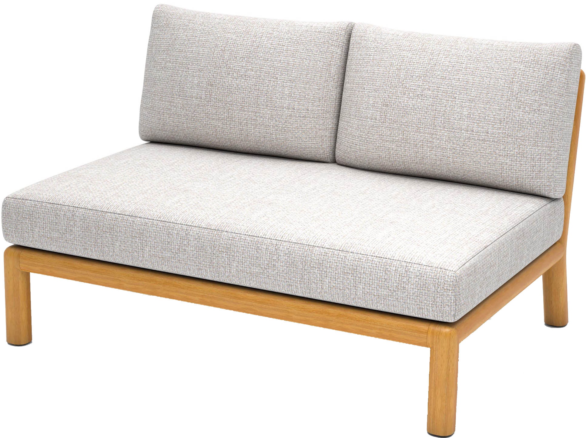 Gartenlounge-Bank BEST "Matera", beige, B:120cm H:68,6cm T:87,5cm, Holz, Sitzbänke, 2 Sitzer