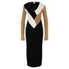 Boss - "Florency" Midikleid für Damen Langärmlig (Schwarz/Weiß/Beige)