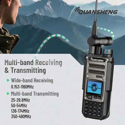 Quansheng TK11(8) 10W Multi Band AM SSB FM 0.153-1160MHz Full Band Real Air Band Dual Receiving