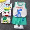 2 pezzi set per bambini vestiti per bambini gilet vestito estivo abbigliamento per bambini T-shirt