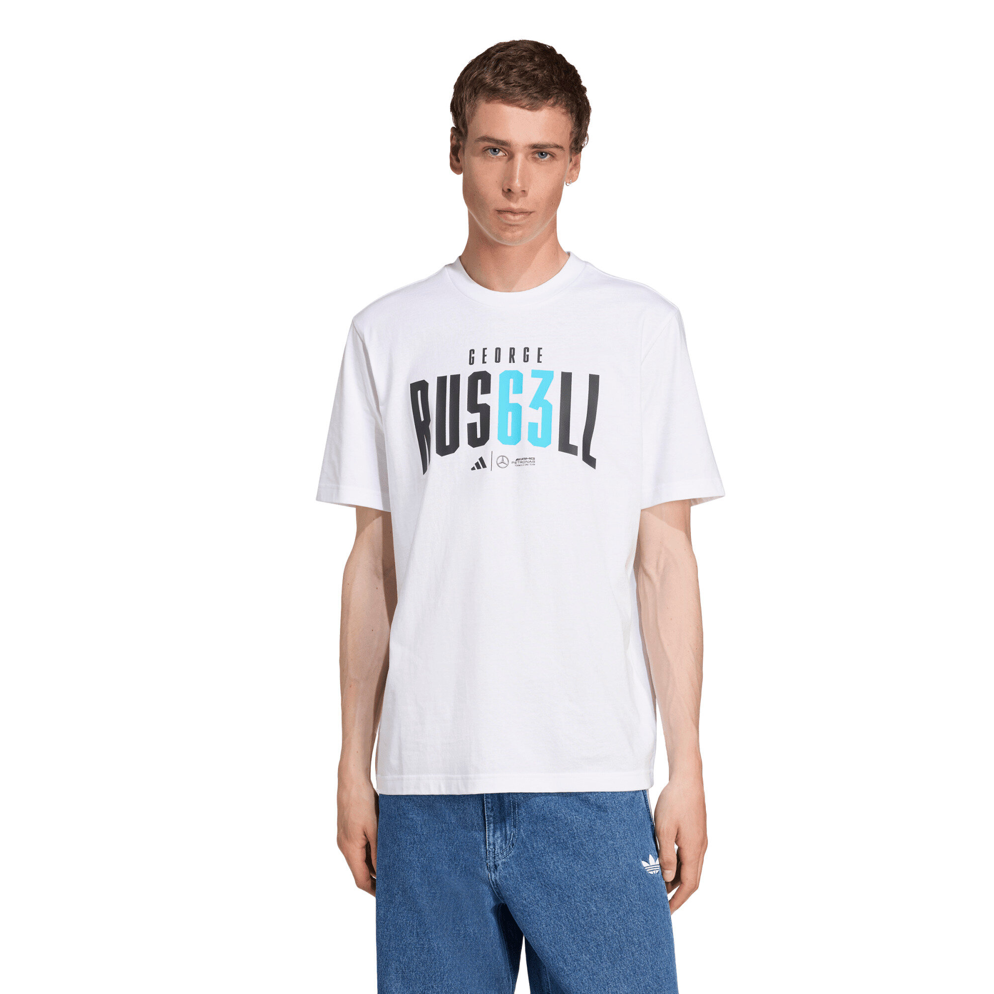 Mercedes AMG Petronas F1 George Russell T-Shirt – Weiß Image