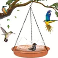 Mangeoire à oiseaux suspendue, plateau de bain extérieur, abreuvoir d'eau pour oiseaux, décoration de jardin et de cour, mangeoire en plastique pour oiseaux, fournitures pour animaux de compagnie