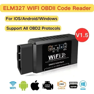 ELM327 WiFi OBD2 Code Reader Scanner Car Diagnostic Tools V1.5 WIFI For Android/IOS/PC OBD2