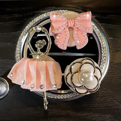 3PCS Dancing Girl Flower Air Freshener Car Outlet Aromatherapy Clip Car Perfume Solid Diffuser