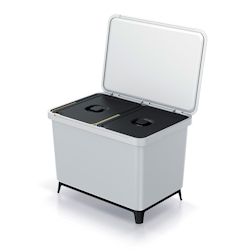 Keden Systema Mülleimer mit 2 Fächern à 23 l in Weiß Image