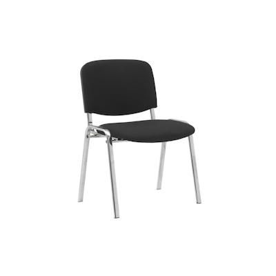 BIG Möbel GmbH Konferenzstuhl Iso | Verchromt | Schwarz | stapelbarer Besucherstuhl Image