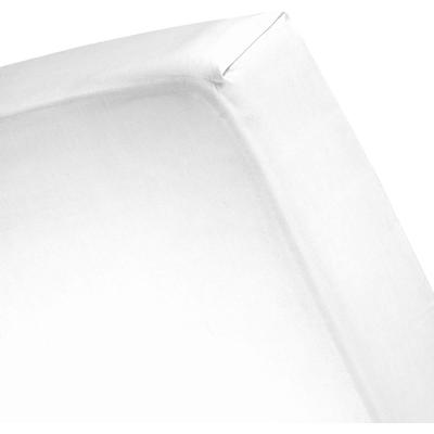 Spannbettlaken CINDERELLA "Sundays Satin für 25 cm Höhe", weiß, B:80cm L:200cm, Satin, Obermaterial: 100% Baumwolle, Laken, mit Rundumgummizug Image