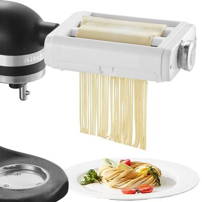 Pasta Attachment for KitchenAid Stand Mixer, Stainless Steel Pasta Roller Cutter Set Including Pasta Sheet Roller