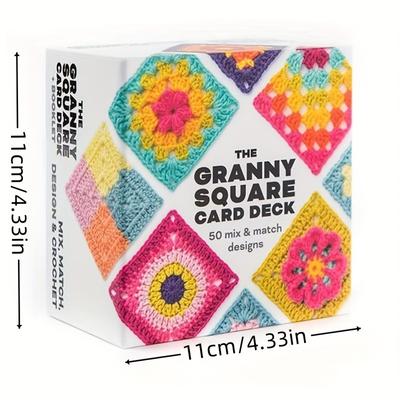 TEMU 50 Different Patterns Of Granny Cards Plus A Manual, A Crochet Set, A Of Pattern Designs, On Clothes, Bags And Other Fabric Items, Making Decorations, A Must-have For Diy Enthusiasts Image