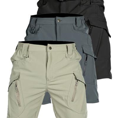 TEMU 3pcs Men's Quick-dry Shorts - Lightweight, Breathable, Stretchy Tactical Shorts Without Belts For Casual, Running, Training, Hiking & , Casual Outdoor Gear | Versatile Shorts | Lightweight Short Image