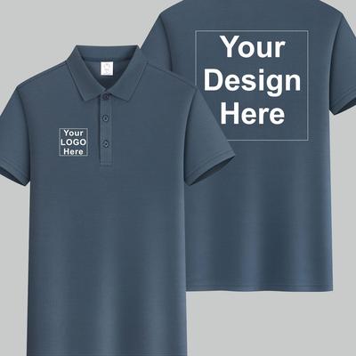 TEMU Customizable Green Shirt With Logo & Text Design - Short Sleeve, Casual Men' Shirt, Work Uniforms, , Business Meetings, And Parties, Casual Attire | | Up Shirt Image
