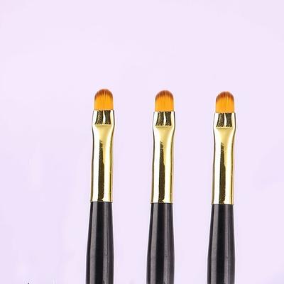 TEMU 1/3pcs Gel Brush & Acrylic Nail Art Pen - Builder & Painting Tool With Ergonomic Handle, Precision Tip For Acrylic Nail Sculpting, Manicure & Pedicure Accessories, Sleek , Highquality Bristles Image
