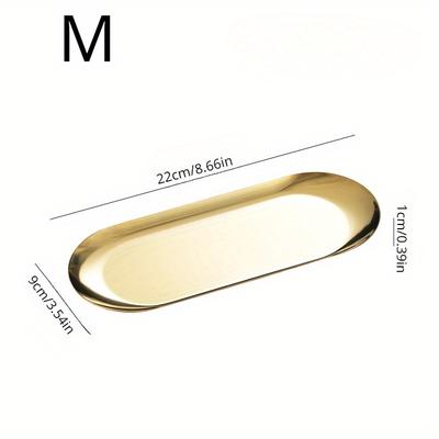 TEMU 1pc Stainless Steel Earrings Sorting Tray, Rust-proof Metal Storage Accessory, , For Bedroom, Bathroom, Home Decor, Dessert Plate, Industrial Food Supply Equipment Image