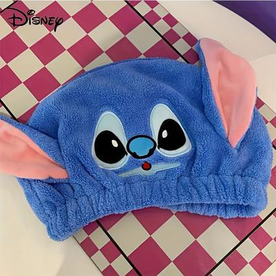 TEMU 1 Stitch Hair Towel, Cartoon Bath Cap, Stylish Quick-dry Hat, Ultra Soft Comfortable Hair Types Image