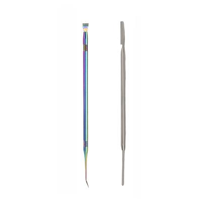 TEMU 2pcs Stainless Steel Eyelash Separator Tool - Dual-ended Lifting & Grooming Comb For -free, Lashes - Hypoallergenic Metal Beauty Care Accessory For Individual Lashes, Eyelash Comb Separator Image