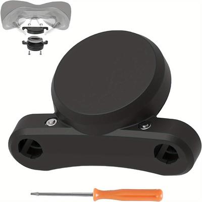 TEMU Airtag Bike Mount With Installation Tool - Black Pet Material, Secure Clamp For Handlebars & Frames, Compatible With Airtag For Navigation While Cycling Image