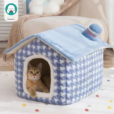 Neue faltbare Hundehütte warmes Sofa Zwinger Bett matte für kleine mittelgroße Hunde Katzen warme Image