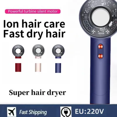 Hair dryer, hair salon, home high-hair care, fast drying leafless negative ion hair dryer drying professional machine high power