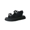 Damen Sommersandalen Trendige Schuhe Luxus Kristalle Plateausandalen Damen Freizeitschuhe Oberbekleidung Tweed Schuhe Plus Größe 33-41