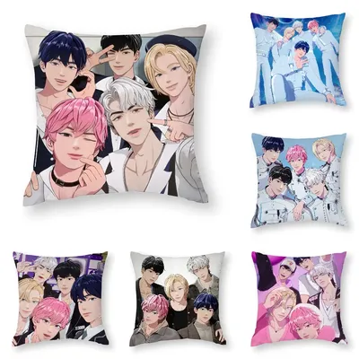 Kpop P-PLAVE Kissenbezug, 3D-Druck, Polyesterfaser, 40 x 40 cm, für Zuhause, Sofa, Dekokissenbezug, Image