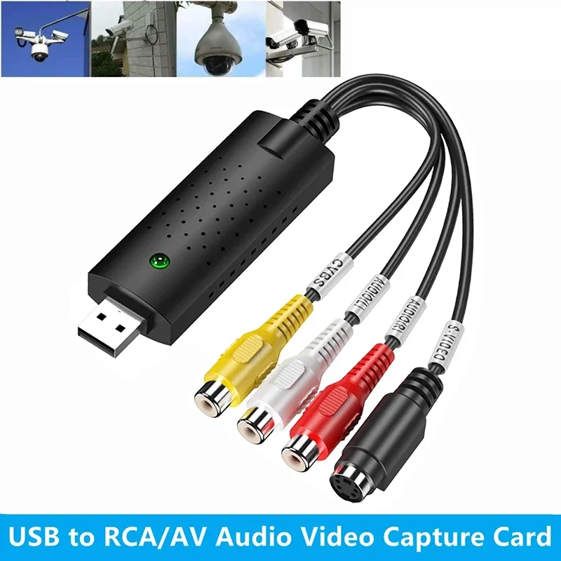 USB Audio Video Capture Card Adapter mit USB Kabel USB 2.0 zu RCA Video Capture Converter für TV DVD VHS Capture Device Image