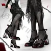 2024 neue Punk Gothic High Heels Pumps Frauen Rose Heels Lack leder Lolita Schuhe Frau Y2k Knöchel