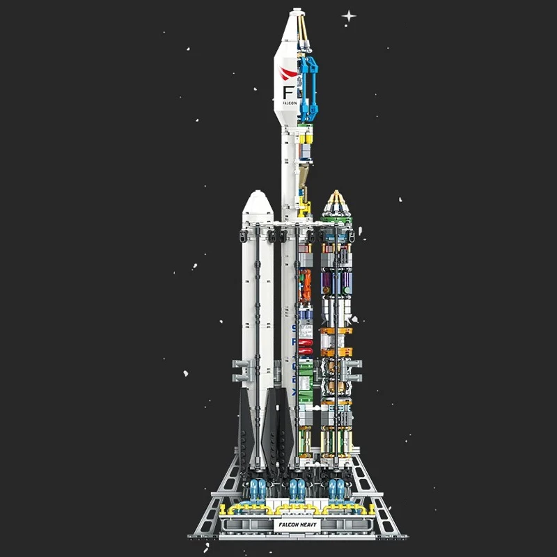 1104PCS Träger Rakete Bausteine Modell Spielzeug DIY Bau Falcon Schwere Starten Pad Ziegel Sets Sammlung Ornament Image