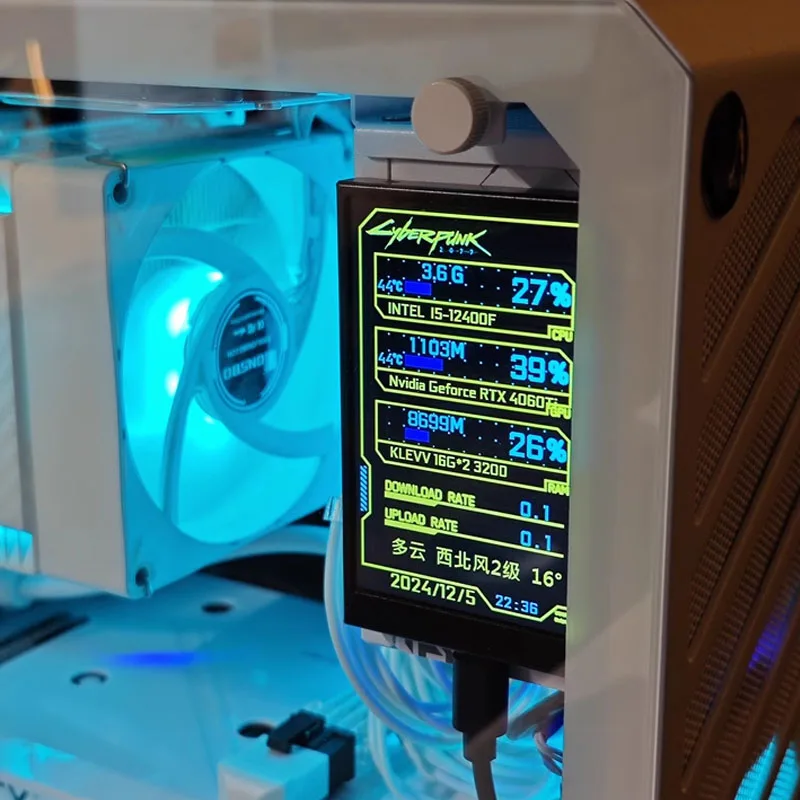 3,5 Zoll IPS TYPE-C Bildschirm 328*480 Computer Monitor CPU GPU RAM HDD USB Display Halter Fall LCD Frei AIDA64 Image