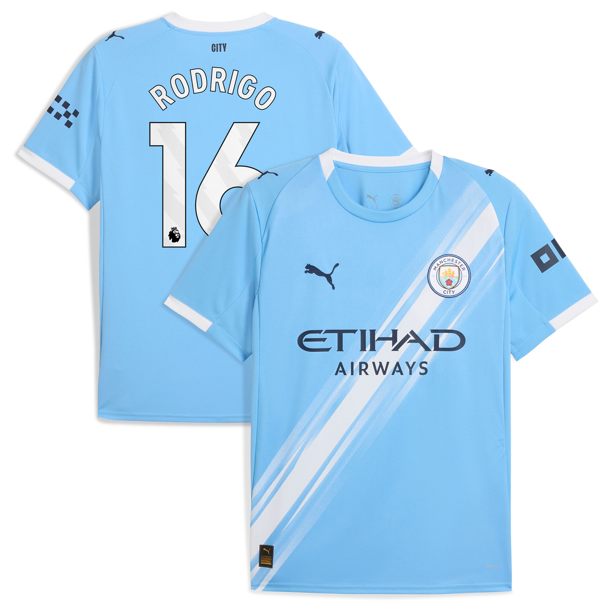 Manchester City PUMA Heimtrikot 2025-26 mit Aufdruck Rodrigo 16 Image