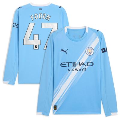 Manchester City PUMA Heimtrikot 2025-26 - Langarm mit Aufdruck Foden 47 Image
