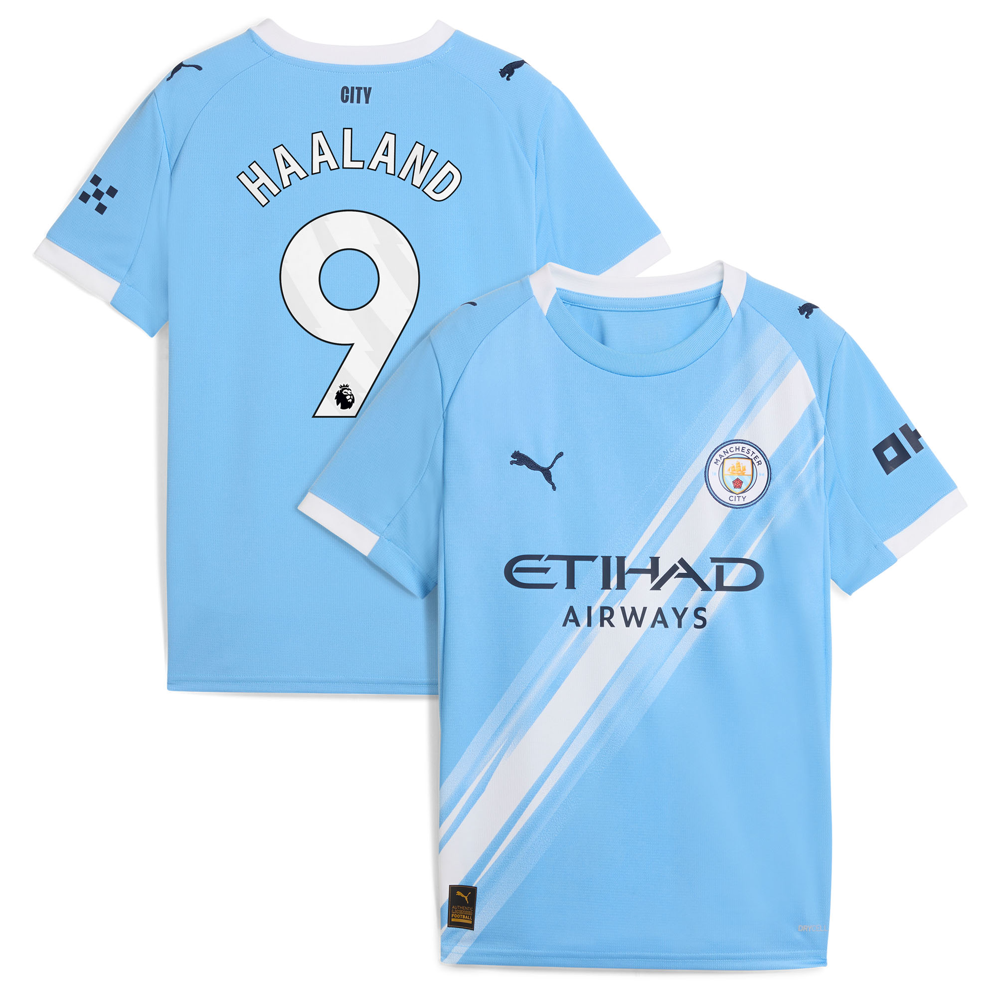 Manchester City PUMA Heimtrikot 2025-26 - Kinder mit Aufdruck Haaland 9 Image