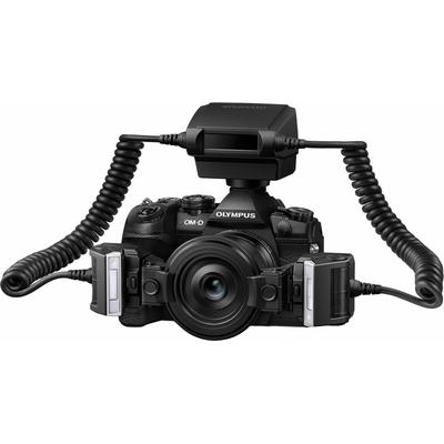 OLYMPUS Blitzgerät "STF 8", schwarz, H:3,97cm T:4,23cm, Blitzgeräte, ISO 100 Ein Blitz (GN 6.0) / Zwei Blitze (GN 8.5)