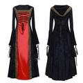 Vintage Mittelalter Renaissance Knöchellanges Kleid Wikinger Outlander Damen Halloween LARP Festival Kostüm