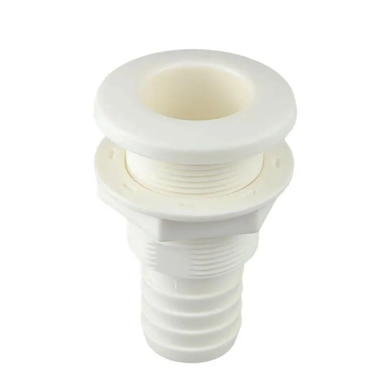 1 pezzo in plastica ABS bianca attraverso il casco 5/8 pollici 3/4 pollici 1 pollice 1-1/4 pollici 1-1/2 pollici 2 pollici per barca attraverso il raccordo del scafo