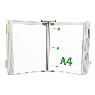 Tarifold Wandsichttafelsystem A4 mit 10 Sichttafeln weiß
